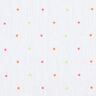 Double Gauze/Muslin embroidered neon dots – white,  thumbnail number 1