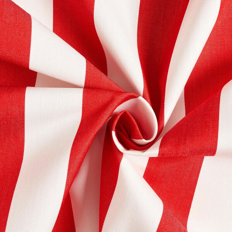 Outdoor Fabric Canvas Block Stripes – red/ivory,  image number 3