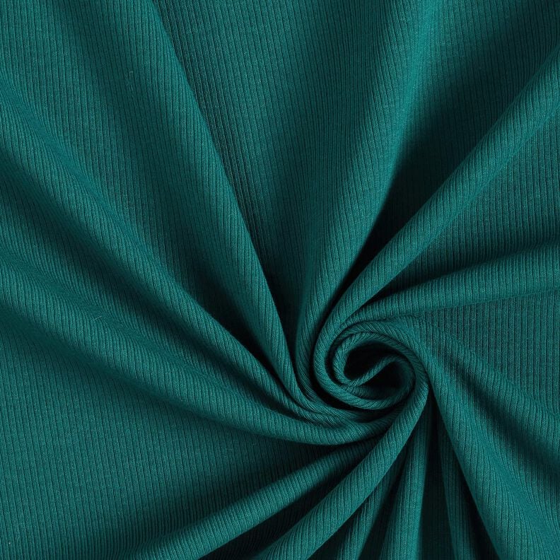 Ribbed Jersey fine 2-1-1-1 ribs – dark green,  image number 1