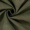 Linen fabric ramie mix stonewashed, heavy quality – dark olive,  thumbnail number 2