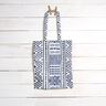 Canvas Decor Fabric Ethnic – navy blue/white,  thumbnail number 6