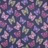 Cotton Jersey Glitter Butterflies – blue-black,  thumbnail number 1