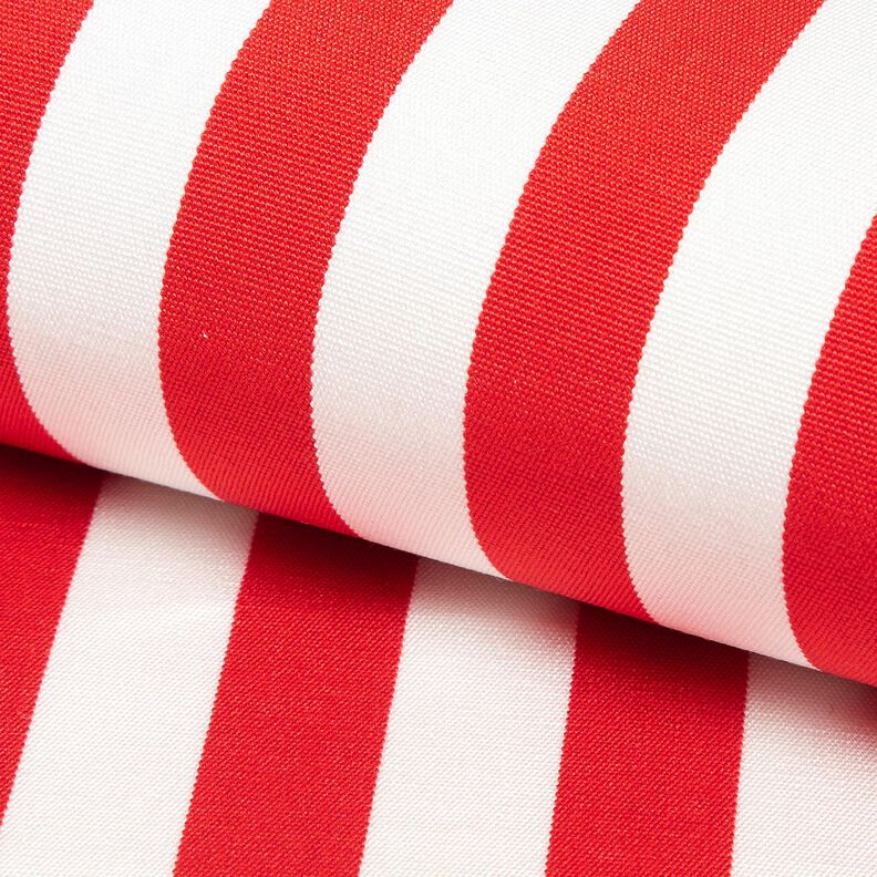Outdoor Deckchair fabric Longitudinal stripes 44 cm – fire red/white,  image number 5