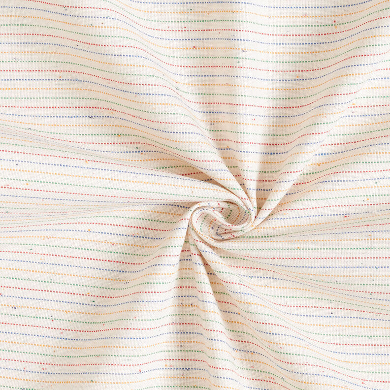 Decor Fabric Half Panama multicoloured stripes – natural, image number 3