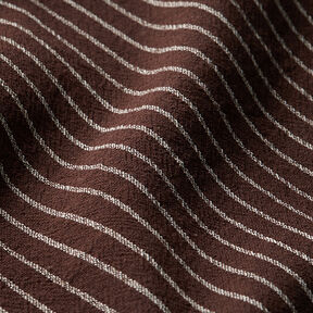 Blouse Fabric Cotton Blend wide Stripes – dark brown/offwhite, 