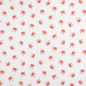GOTS Double Gauze/Muslin Crabs | Poppy Fabrics – ivory | Remnant 70cm, 