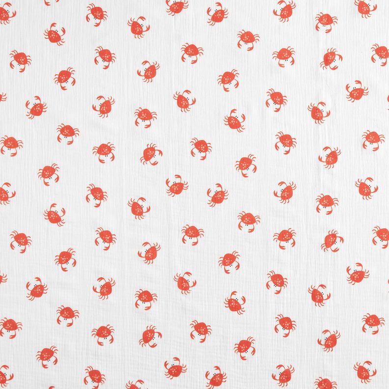 GOTS Double Gauze/Muslin Crabs | Poppy Fabrics – ivory,  image number 1