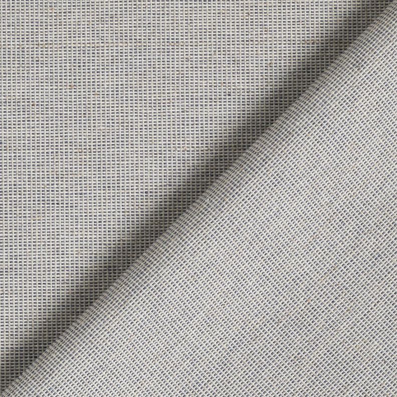 Decor Fabric Canvas Linen Blend – blue grey/natural,  image number 3