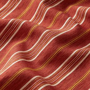 Cotton fabric irregular horizontal stripes – terracotta, 