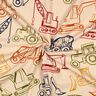 French Terry Construction vehicles| Poppy Fabrics – beige/navy blue,  thumbnail number 3