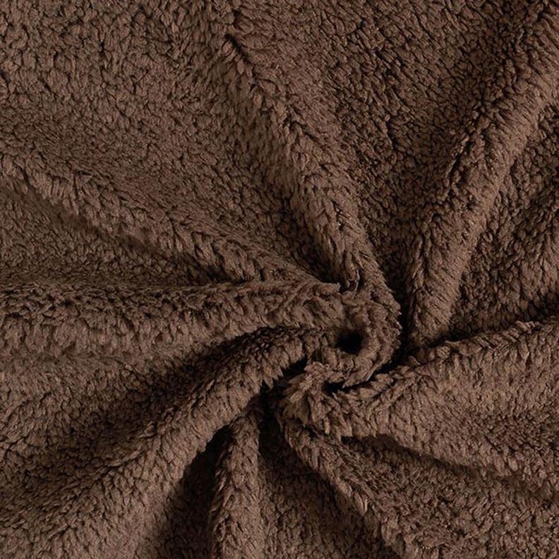 Faux Fur Teddy Fabric – chocolate,  image number 1