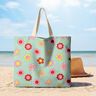 Coated Cotton cheerful flowers | Poppy Fabrics – mint/lemon yellow,  thumbnail number 9