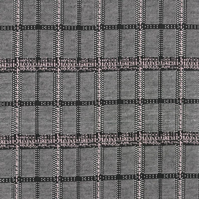 Checked Jacquard Knit – black/white,  image number 1