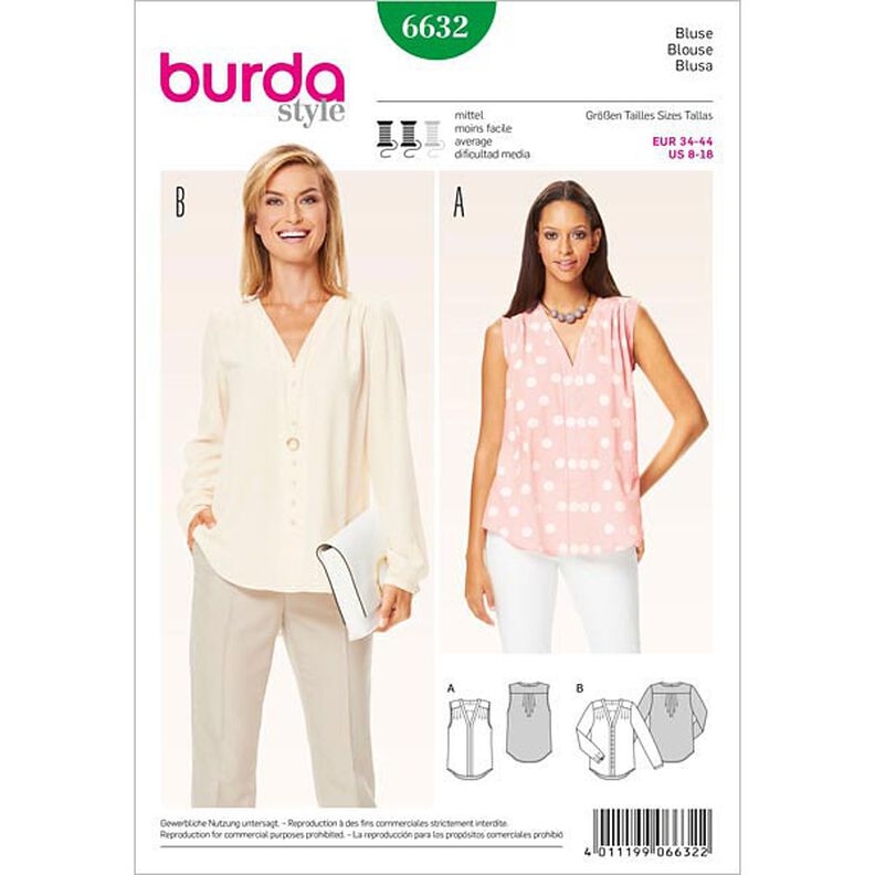 Blouse, Burda 6632,  image number 1