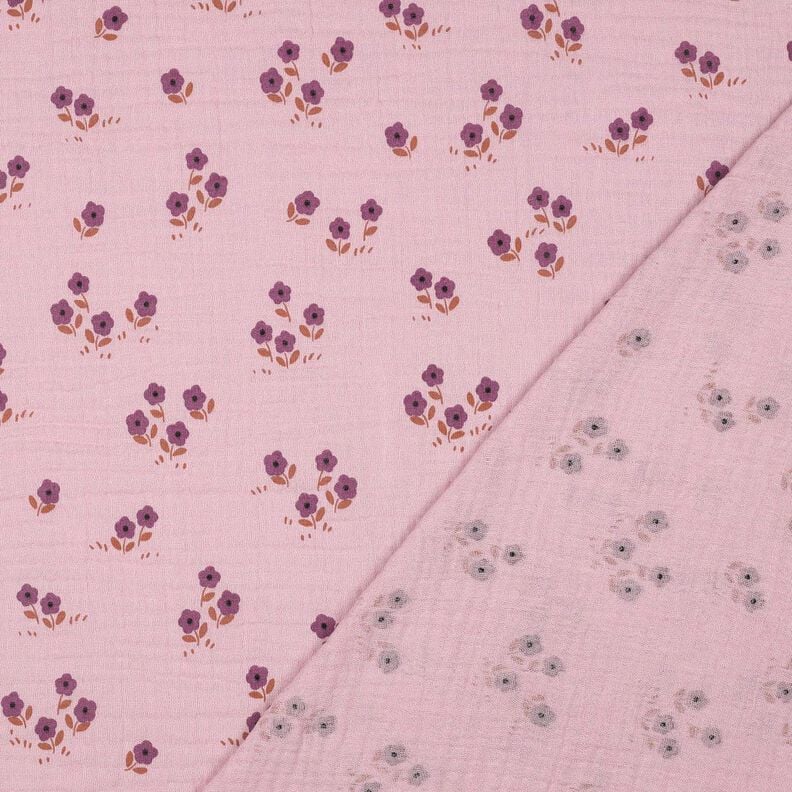 Double Gauze/Muslin Little flowers | Poppy Fabrics – light dusky pink,  image number 4