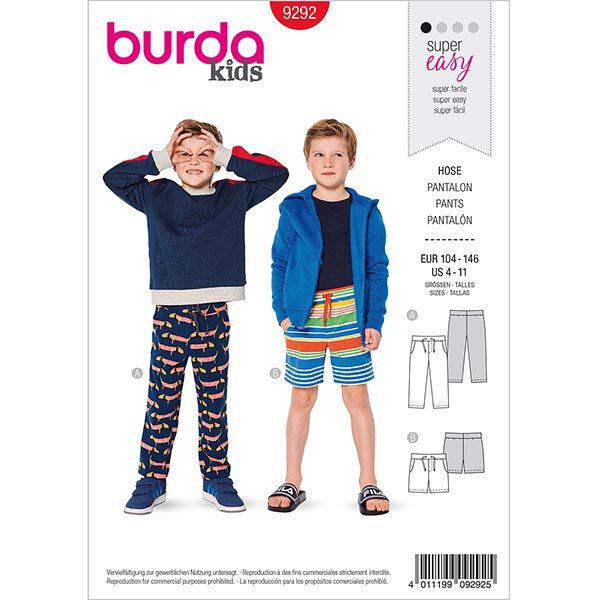Trousers, Burda 9292 | 104-146,  image number 1