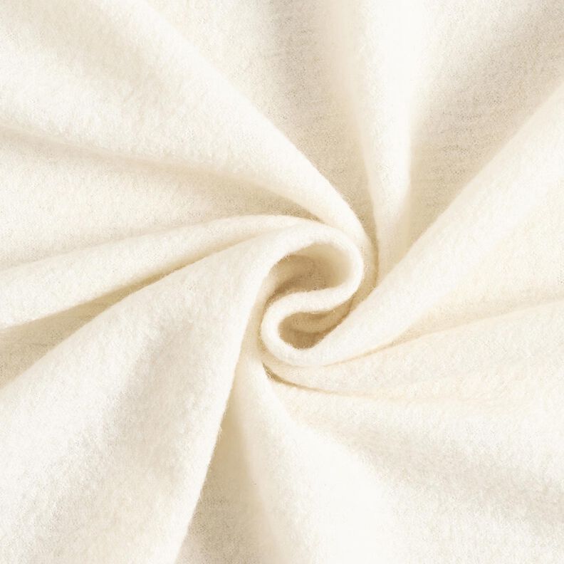 Lightweight viscose and wool blend knitted fabric – offwhite,  image number 1