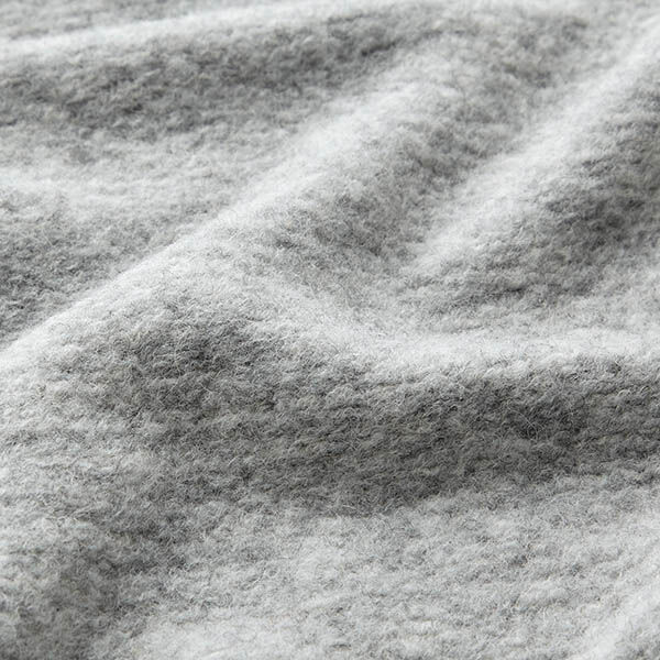 Mottled Wool Blend Knit Coating – silver grey,  image number 2