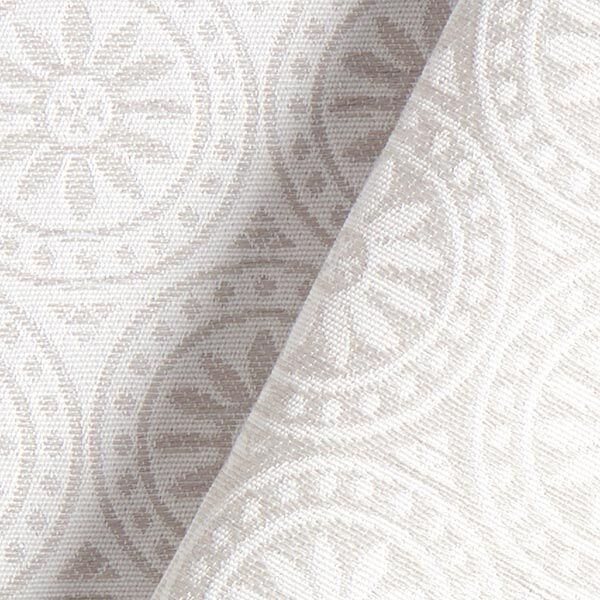 Outdoor fabric Jacquard Circle Ornaments – light grey/offwhite,  image number 4