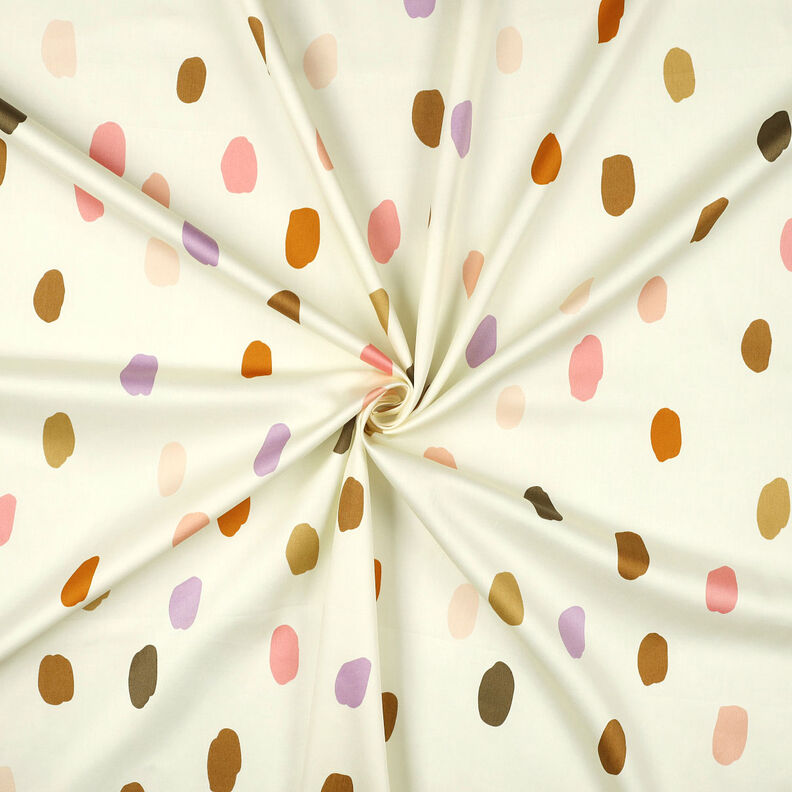 Polka dot cotton satin | Nerida Hansen – offwhite,  image number 3