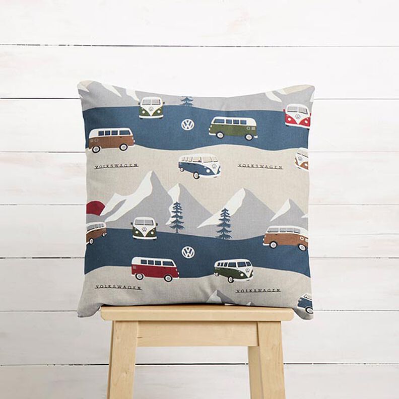 Decor Fabric Half Panama VW Adventure – denim blue/natural,  image number 8