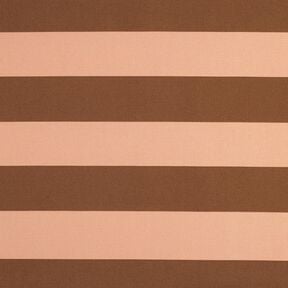 Decor Fabric Canvas cheerful stripes – salmon/brown, 