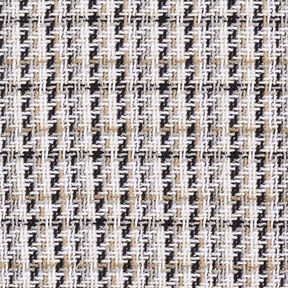 Checked, coarse, glittery yarn coat fabric – white/beige, 