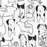 Cotton Flannel Dogs | Poppy Fabrics – white/black,  thumbnail number 2