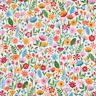 Decor Fabric Half Panama colourful flowers – ivory/pastel violet,  thumbnail number 1