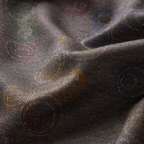 Viscose Jersey Colourful Circles – stone grey, 