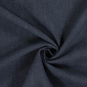 Linen fabric ramie mix stonewashed, heavy quality – midnight blue, 