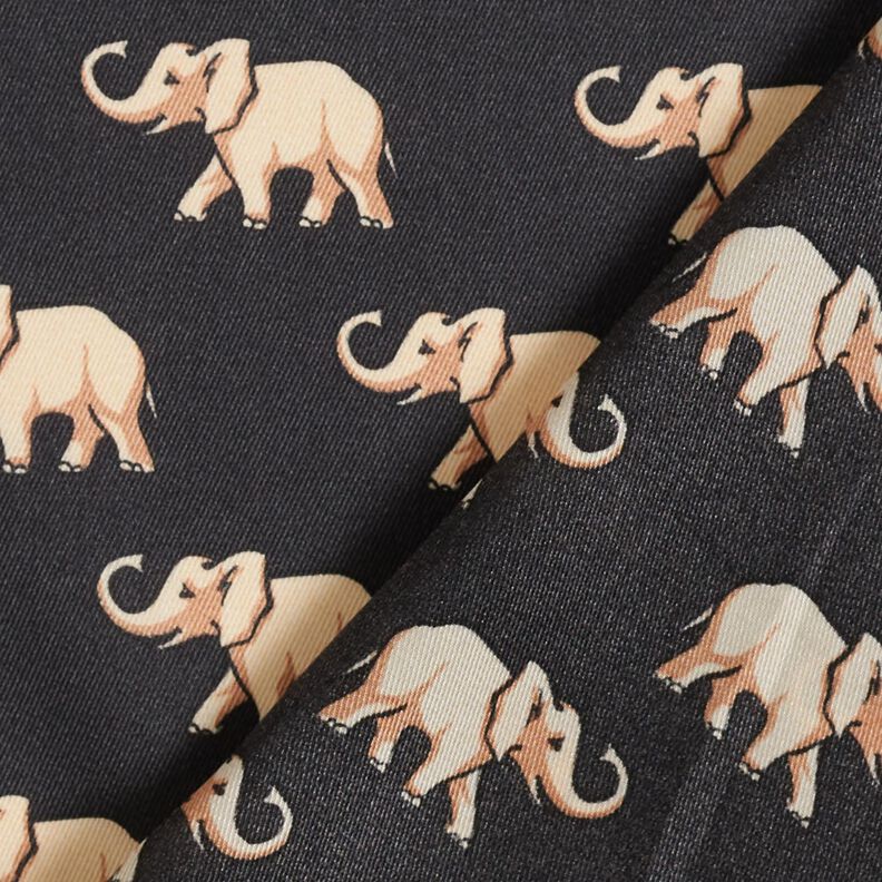 Elephants blouse fabric – black,  image number 4