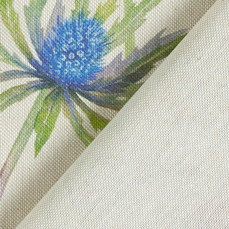 Decor Fabric Half Panama Thistles – pine/natural, image number 4