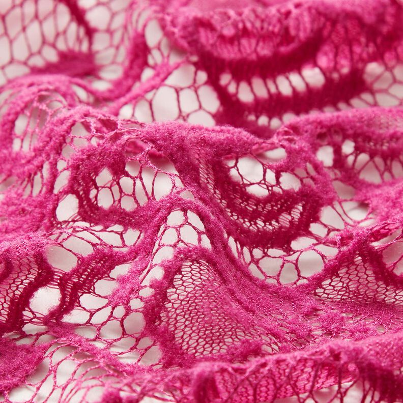 Bouclé lace flowers – intense pink,  image number 2