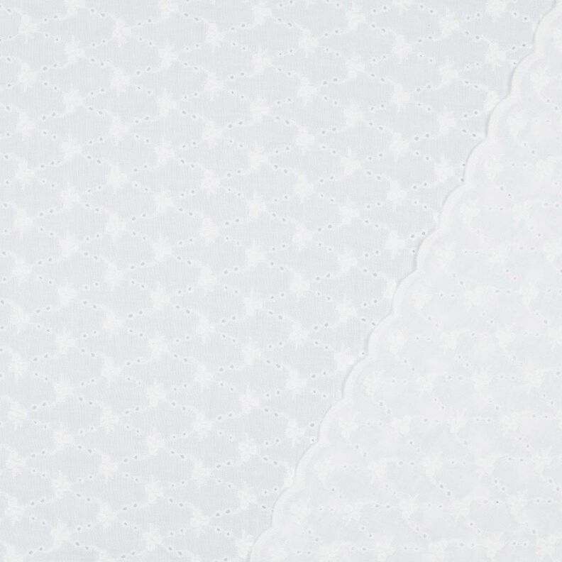 Cotton Broderie Anglaise flower diamonds| Poppy Fabrics – white,  image number 4