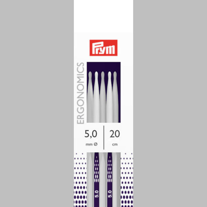 5.0 | 20 cm Sock Knitting Needle Ergonomics | Prym,  image number 2