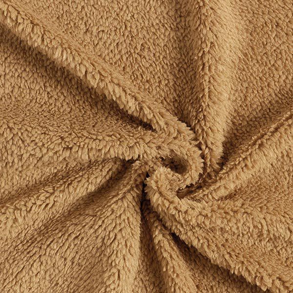Faux Fur Teddy Fabric – caramel,  image number 1
