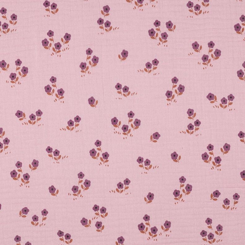 Double Gauze/Muslin Little flowers | Poppy Fabrics – light dusky pink,  image number 1