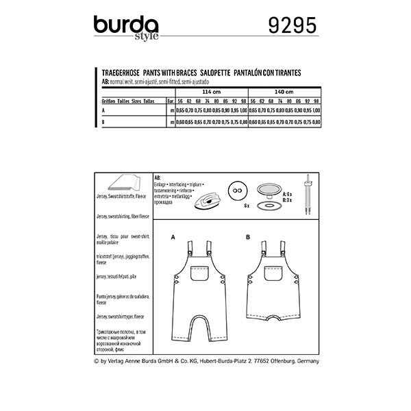 Trousers, Burda 9295 | 56-98,  image number 9