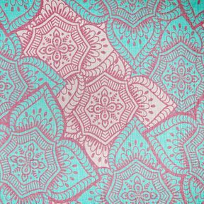 Beachwear hammam towel jacquard ornaments – peppermint/purple, 