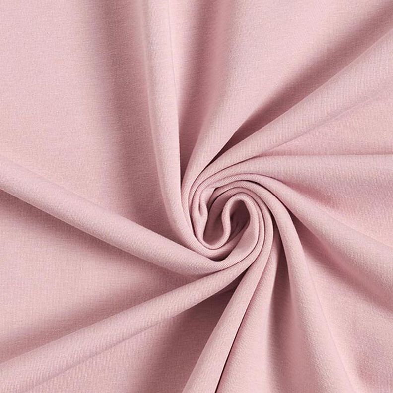 Light Cotton Sweatshirt Fabric Plain – light dusky pink,  image number 1