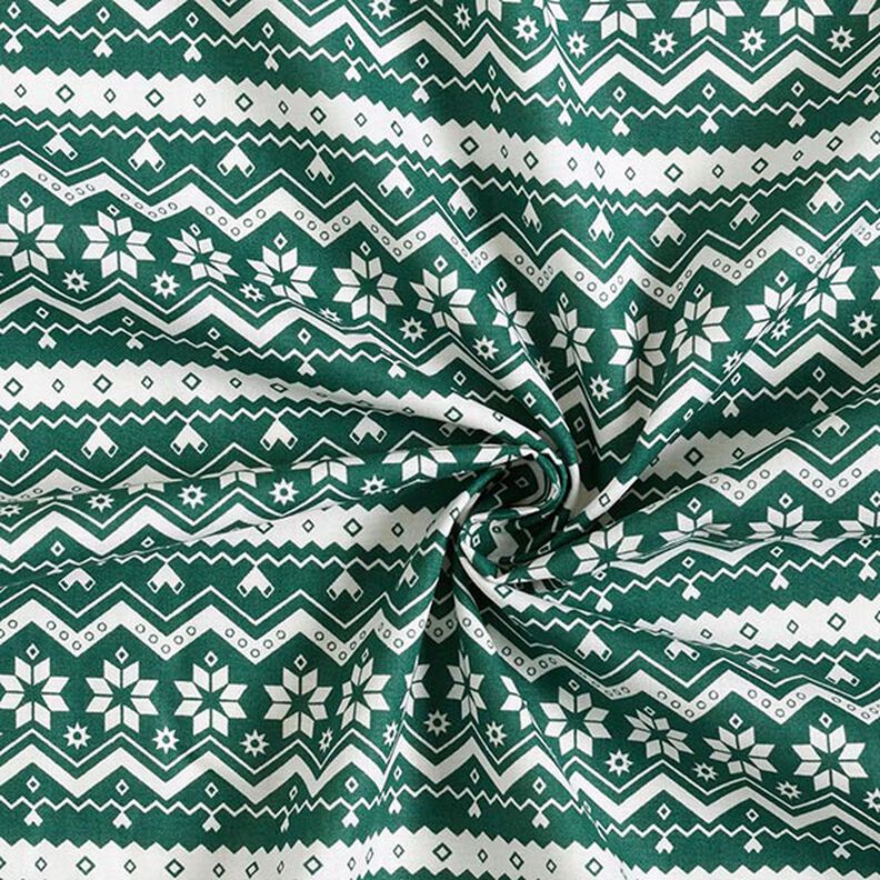 Cotton Poplin Norwegian pattern – fir green,  image number 3