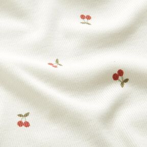 Ribbed Jersey little cherries – offwhite, 