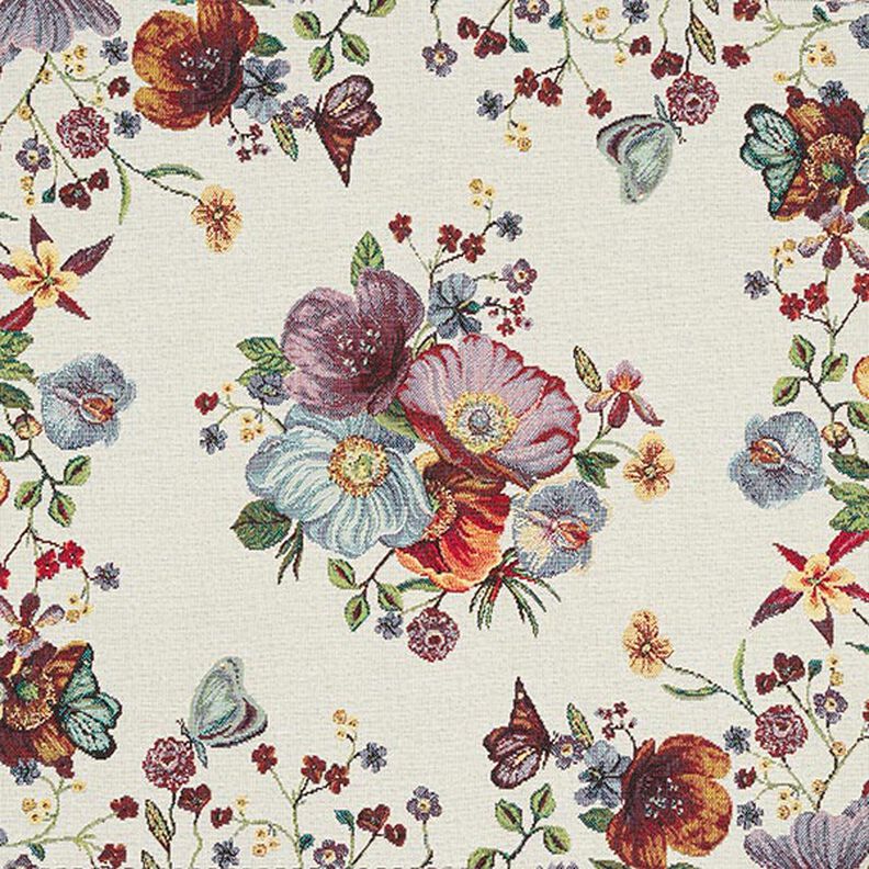 Tapestry Decor Fabric Panel Flowers – beige,  image number 1