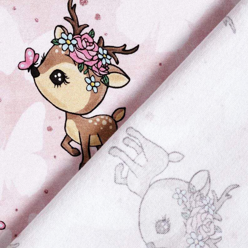 Cotton Jersey Rosalie on butterflies | Glitzerpüppi – rosé,  image number 4