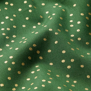 Cotton Poplin Fine Dots – green/gold, 