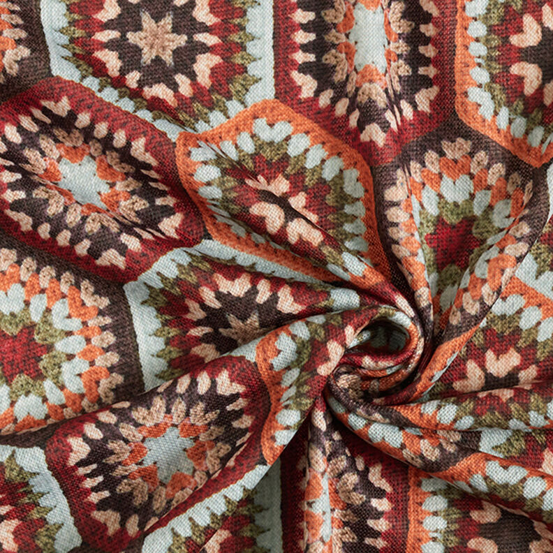 Crochet Look Fine Knit – red/light blue,  image number 3