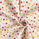 Cotton Poplin Flowers, suns, hearts – silver grey,  thumbnail number 3