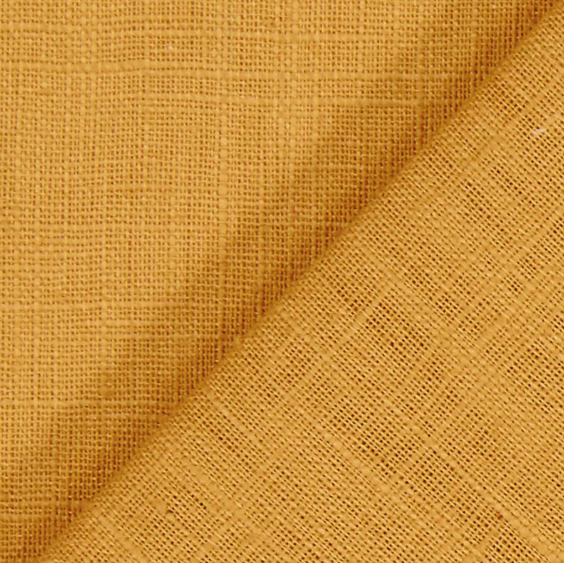Linen fabric Ramie mix medium – curry yellow, image number 3