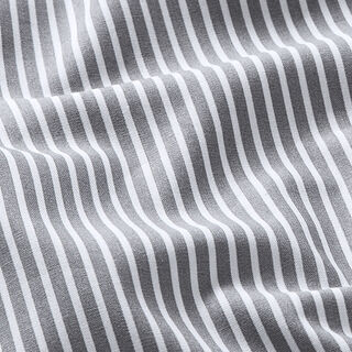 Cotton Poplin Stripes – grey/white, 